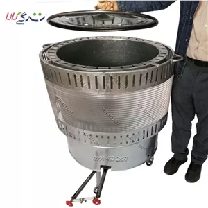 تنور گازی گرد توری دار بزرگ 6 نانه