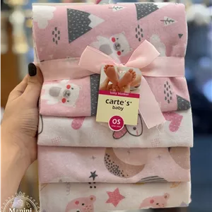 دستمال خشک کن ۴ عددی برند کارترز Carter’s رنگ صورتی