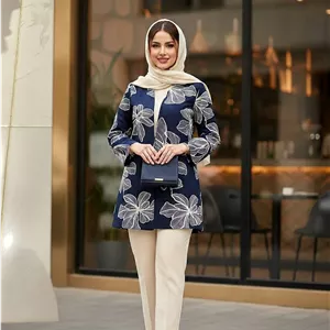 مانتو کتی لینن تمام گلدوزی زارا