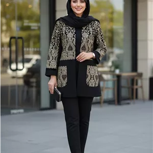 مانتو کتی مجلسی سوزن دوزی زارا