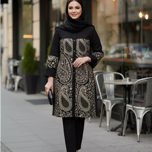 مانتو کتی بلند طرح اسلیمی زارا