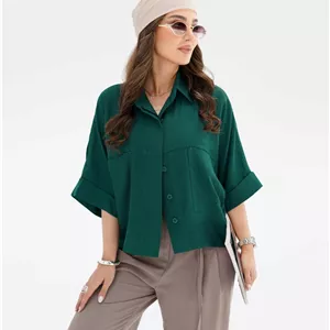 شومیز دو جیب آستین رگلان سلین