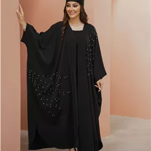 عبا کرپ حریر سنگدوزی شفق