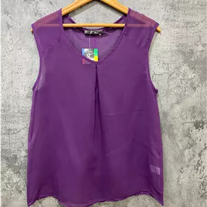 تاپ حریر زنانه رنگ بنفش کد 8