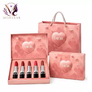 ست رژ لب کادویی ۵ عددی دیور طرح قلبی