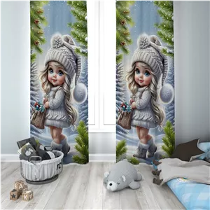 پرده چاپی اتاق دخترانه کد 1058