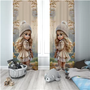 پرده چاپی شبنواز اتاق دخترانه کد 1060