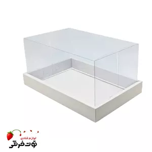 جعبه طلقی کیک و گل پانوراما ۱۸ در ۲۹ ارتفاع ۱۵ سانت