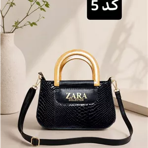 کیف دسته چوبی دستی و پاسپورتی زنانه و دخترانه مدل زارا