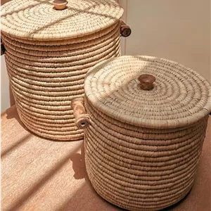 سبد استوانه حصیری ۱۰ کیلویی