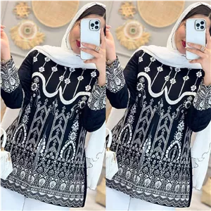 کت سوزن دوزی زنانه مجلسی پارچه پرشین مدل نوردخت مشکی (کد: ۵۰۹۳)