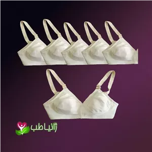 بسته 6 عددی سوتین زنانه نخی الیاف طبیعی ضد حساسیت و ضد عرق