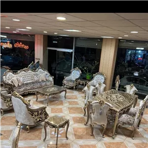فروش اقساطی مبل کلاسیک سلطنتی 9 نفره مدل مارال ورق طلا، ارسال55 روزکاری به سراسر کشور