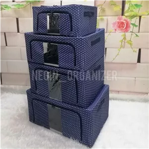باکس برزنتی دولایه سورمه‌ای خالخالی