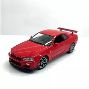 ماکت ماشین فلزی نیسان جی تی آر (Nissan Skyline GT‑R R34) ویلی 1.24