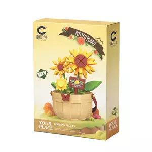 ساختنی 189 تکه Potted Planet مدل گل آفتابگردان کد 7478