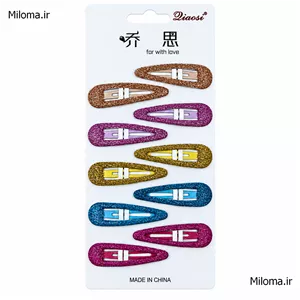 گیره مو دخترانه مدل اکلیلی تق تقی کد 1005 بسته 10 عددی