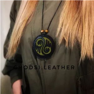 کیف گردنی حرز و دعا چرم طبیعی دست دوز کد 8