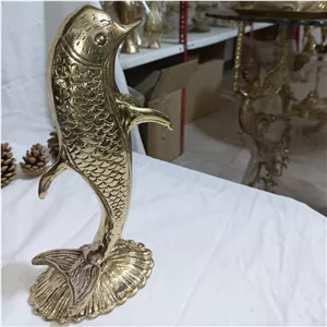 مجسمه دلفین برنز تکی
