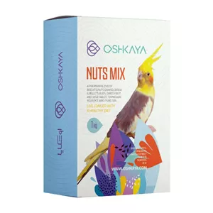 غذای آجیلی عروس هلندی و طوطی های کوچک اوشکایا مدل Nuts Mix وزن 1 کیلوگرم