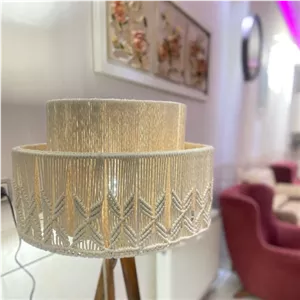 آباژور مکرومه\nلوسترمکرومه\nقطر پنجاه\nقابل آویز شدن