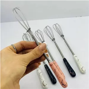 مینی همزن کافی دسته سرامیکی طرح ماربل
