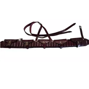 قطار فشنگ حمایل دار چرم گاوی اصل همدان ، بزرگ و قابل اتصال به کمر