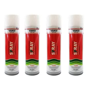 اسپری رنگ سفید براق واکو مدل 300ML حجم 1.200 لیتر بسته 4 عددی