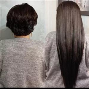 اکستنشن کلیپسی 16 گیره ای قد 55 سانت مخصوص موهای کوتاه و کم حجم