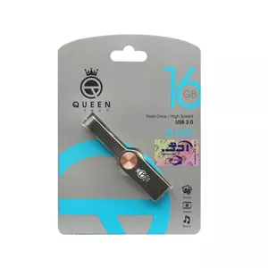 فلش 16GB USB2.0 Queen DISK رزگلد گارانتی مادام العمر 