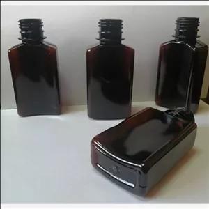 بطری 120 میل کتابی قهوه ای بادرب ساده-100عددی