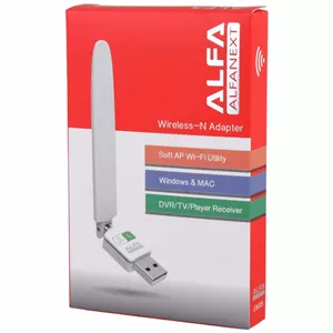 کارت شبکه USB بی سیم آنتن کوتاه آلفا ALFA UW10S