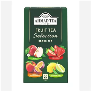 چای سیاه 4 طعم احمد سیب توت فرنگی هلو لیمو ، ahmad selection fruit