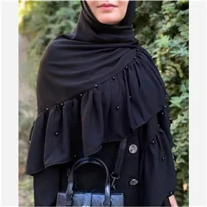 روسری دورچین مرواریدی