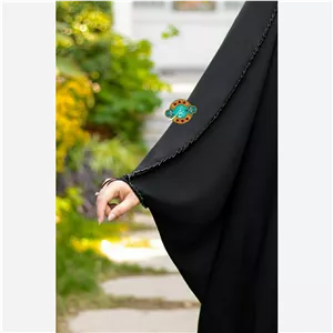 چادر جده جواهردوزی مدل ترانه چادر مشکی عربی اصیل عبایی چادر جواهر دوزی مروارید دوزی . لباس مجلسی زنانه 