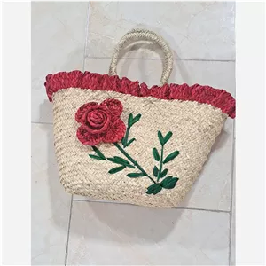 ساک حصیری گلدار ( پس کرایه)