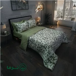 سرویس کاور لحاف یک نفره سایز 120 طرح برگ مدل دو رو 