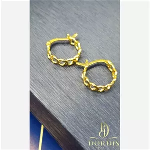 گوشواره طلا 18 عیار حلقه ای کارتیه 
