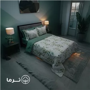 سرویس کاور لحاف یک نفره سایز 120 طرح بهار مدل دو رو 