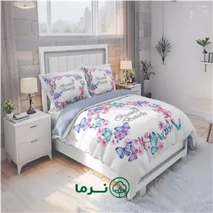 سرویس کاور لحاف دو نفره سایز 160 سه بعدی طرحدار مدل 4103 