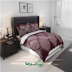 سرویس کاور لحاف یک نفره سایز 90 سه بعدی طرحدار مدل 2042 
