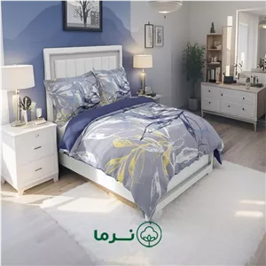 سرویس کاور لحاف یک نفره سایز 120 سه بعدی طرحدار مدل 3057 