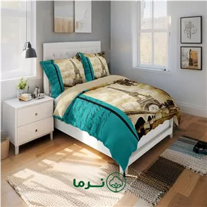سرویس کاور لحاف دو نفره سایز 160 سه بعدی طرحدار مدل 4111 