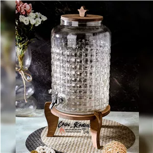 کلمن شیشه ای طرح حصیری 