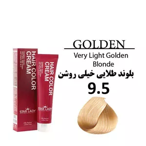 رنگ مو استار لیدی بلوند طلایی خیلی روشن 9.5 حجم 120 میل