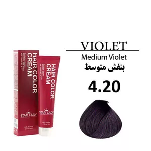 رنگ مو استار لیدی بنفش متوسط 4.20 حجم 120 میل