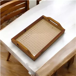 سینی حصیری کف شیشه بیتا کوچک 