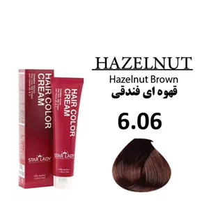 رنگ مو استار لیدی قهوه ای فندقی 6.06 حجم 120 میل