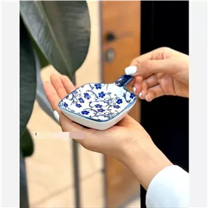 خرما خوری مربع گل آبی کد 1211 