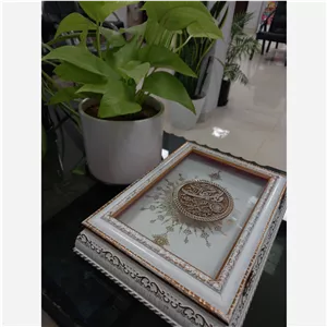 کتاب نفیس قرآن کریم قابدار عروس سفید گالینگور طلاکوب شده